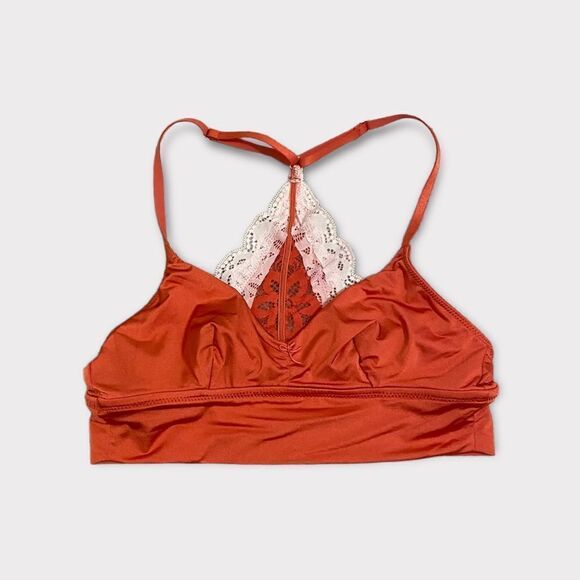 Aerie Orange Silky Lace Bralette - Picture 2 of 7